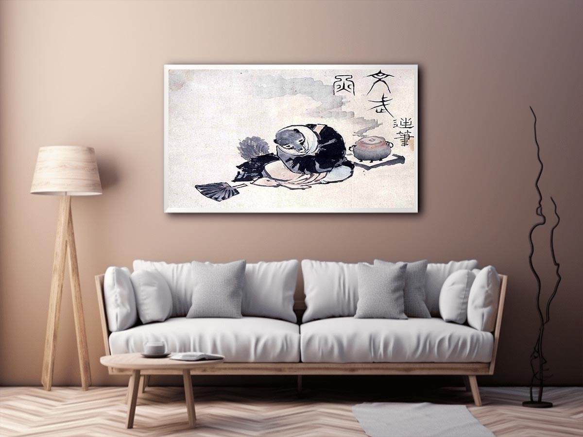 The Tea Kettle Raccoon by Yoshitoshi onogawa Painting 