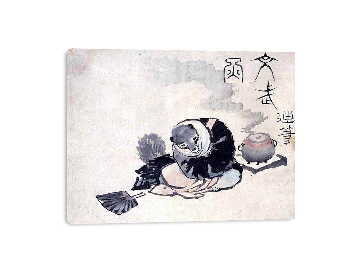 The Tea Kettle Raccoon by Yoshitoshi onogawa Painting 