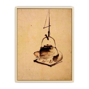 Hokusai tanuki tea kettle  Art Print