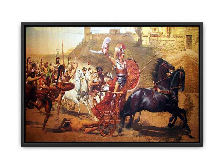 triumph of achilles painting Canvas Print