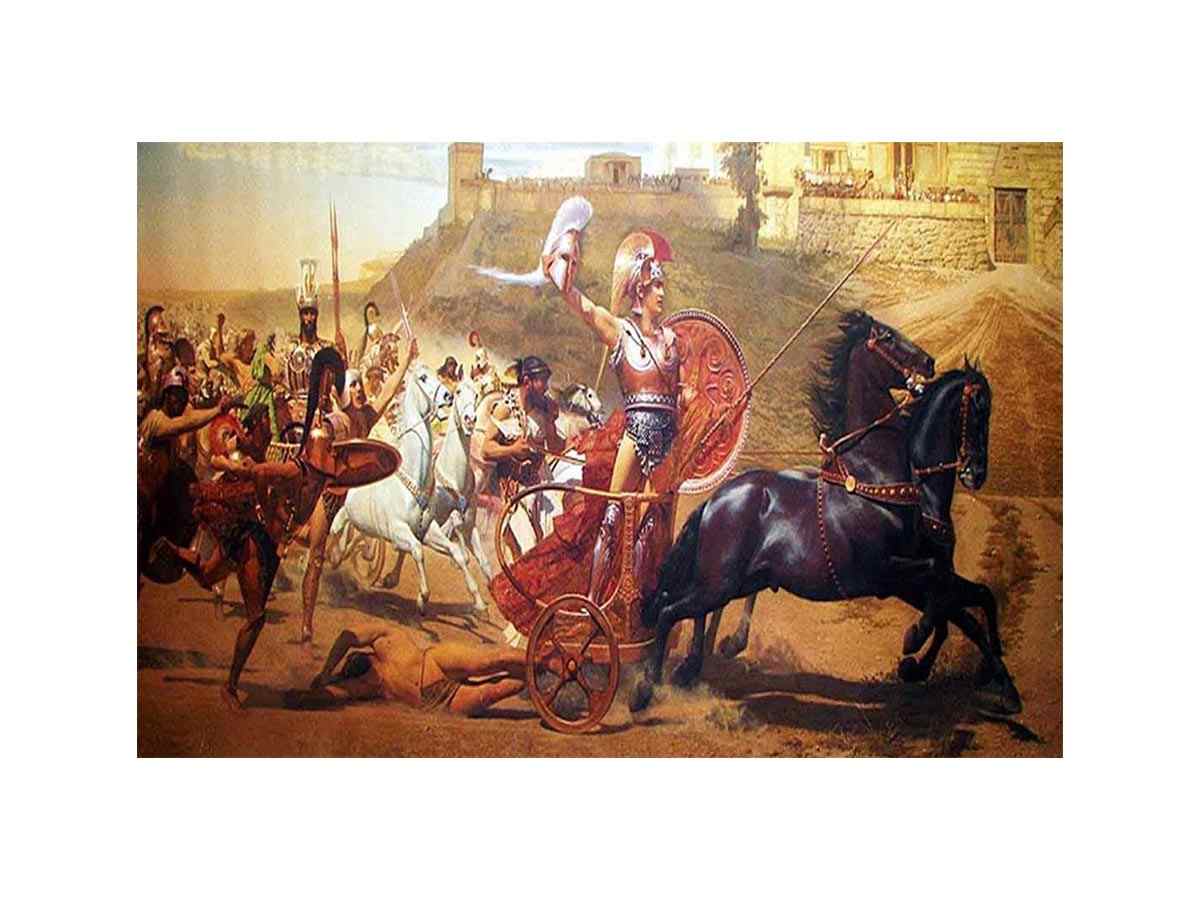 triumph of achilles by Franz Matsch painting