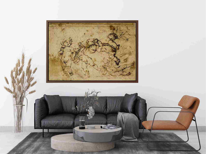 five naked children Painting