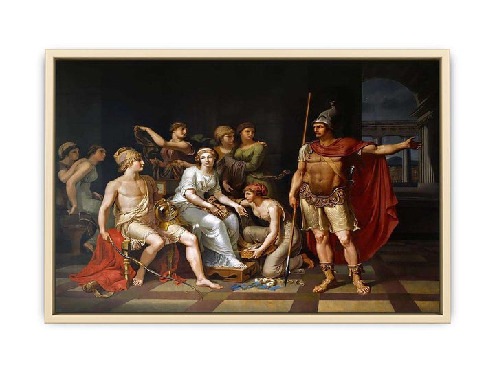 Hector Admonishes Paris  and Exhorts Him to Go to War  Art Print