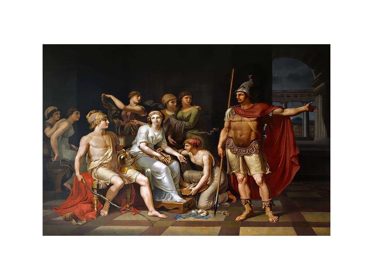 Hector Admonishes Paris  and Exhorts Him to Go to War by Tischbein