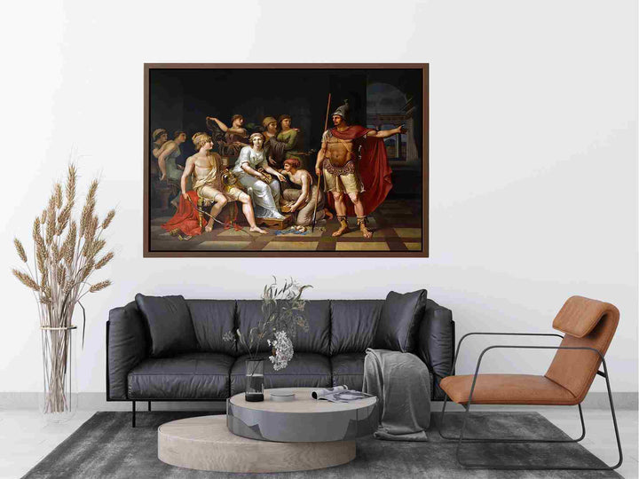 Hector Admonishes Paris  and Exhorts Him to Go to War Painting