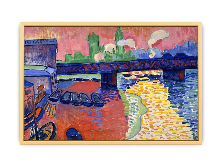 Charing Cross Bridge, London  by André Derain. Streched canvas