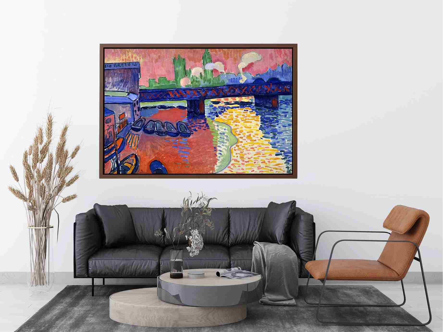 Charing Cross Bridge, London  by André Derain. Painting 