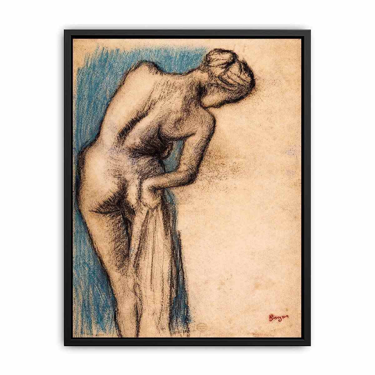 Bathing Nude Blue By Edgar Degas