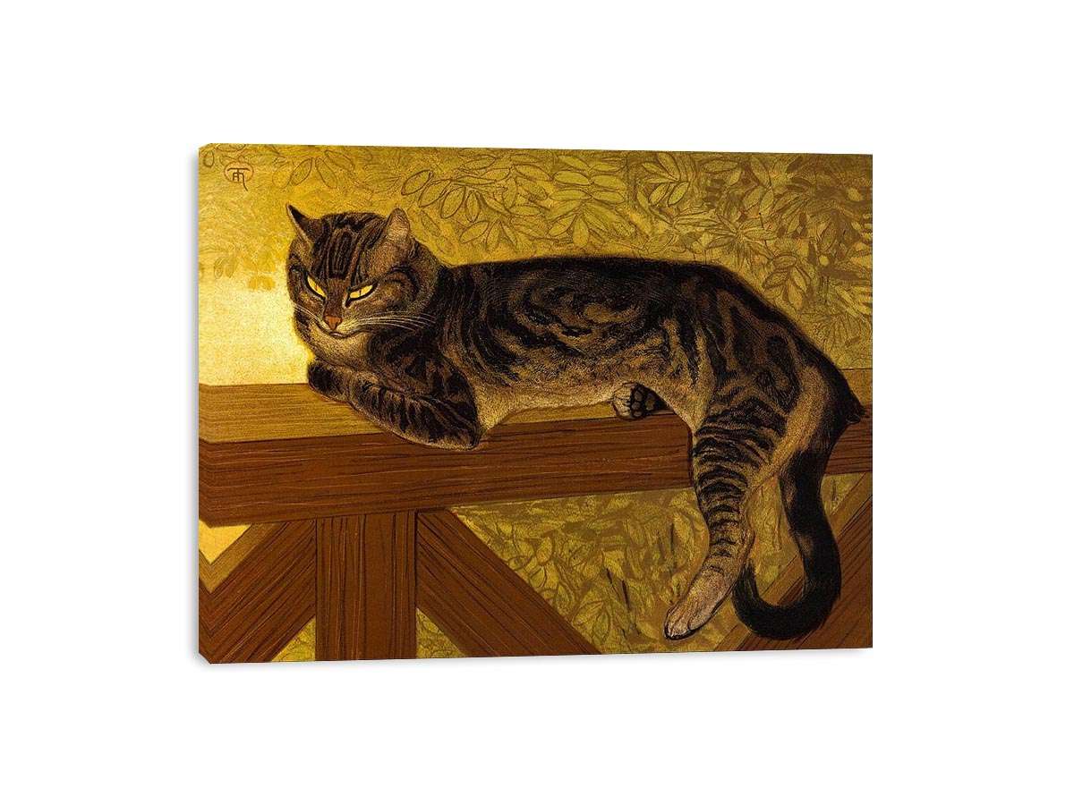 Summer Cat on a Balustrade By Steinlen