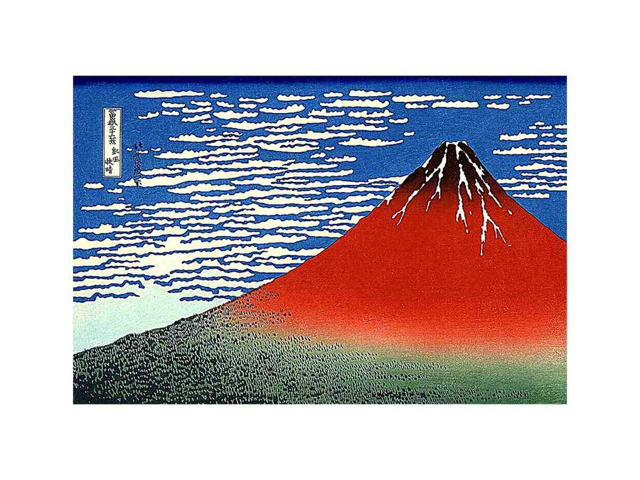 Red Fuji by Katsushika Hokusai