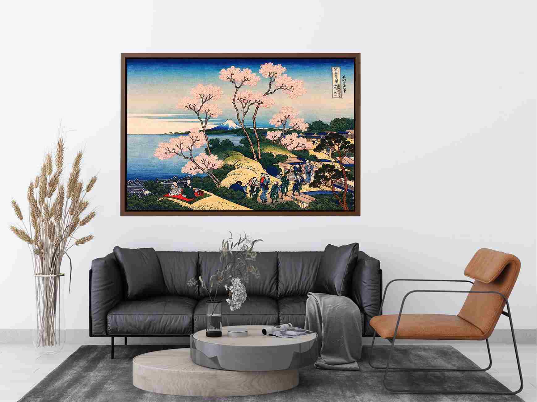 【真作】掛軸　竹籠花図　水墨淡彩　花籠に草花の風情　日本画　静謐な野趣　X171 Japanese Art & Japanese Wall Art | Japanese Paintings | Fame Art