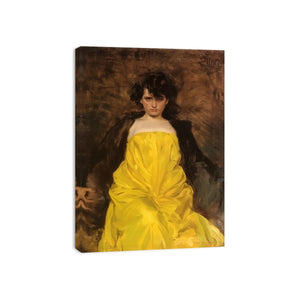 Women In yellow Dress Painting by  Ramon Casas