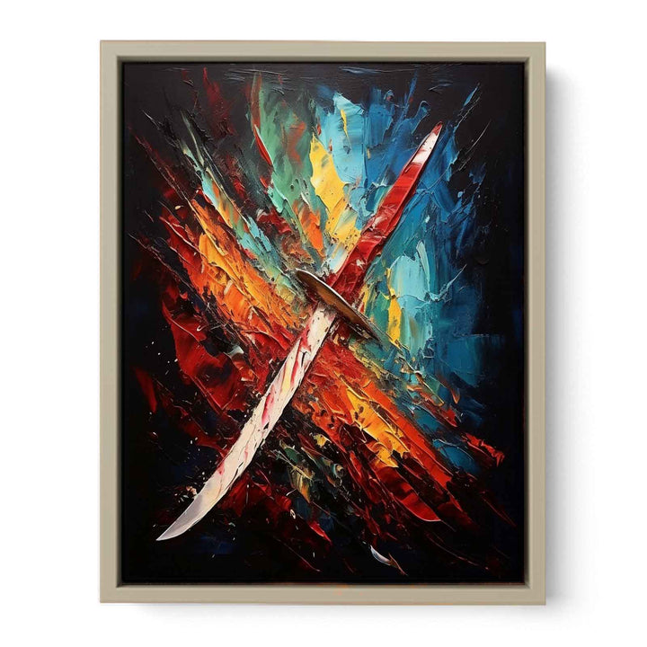 Knife Art Abstract Painting Framed Print