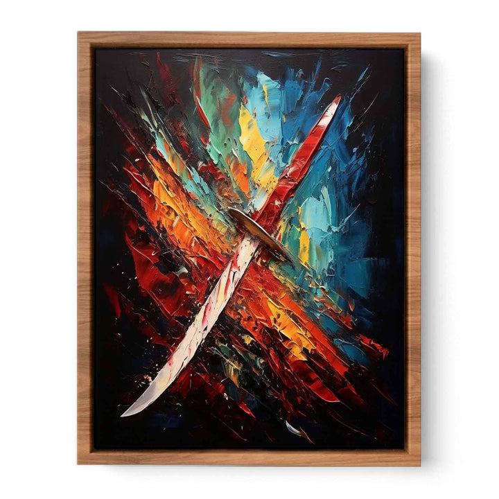 Knife Art Abstract Painting Poster