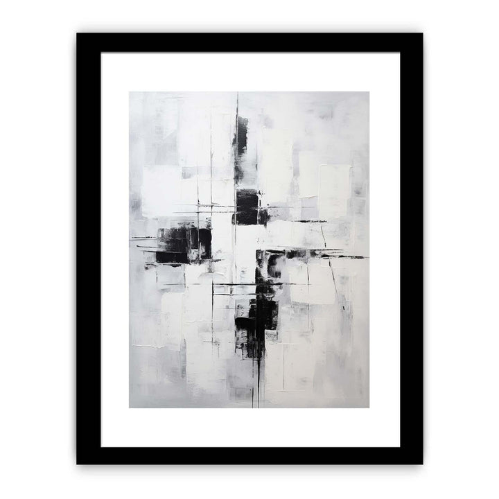 Black Abstract Painting Framed Print