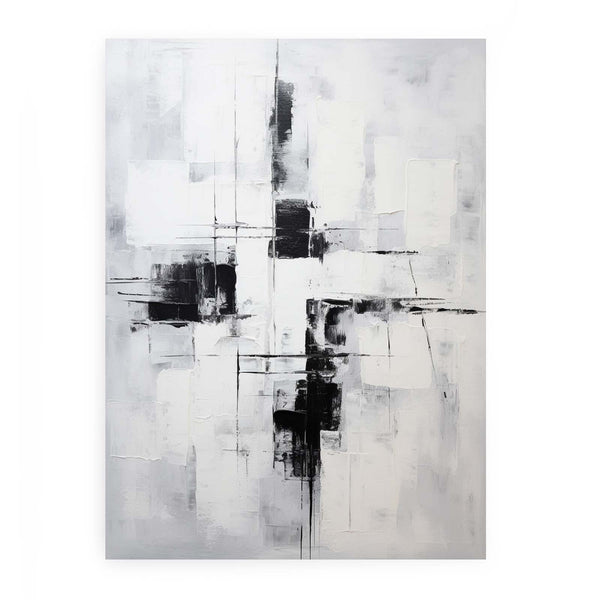 Grey Black Abstract Painting