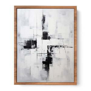 Grey Black Abstract Painting Poster
