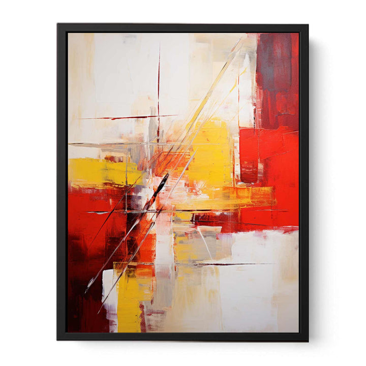 Abstract YellowAnd Red Painting 