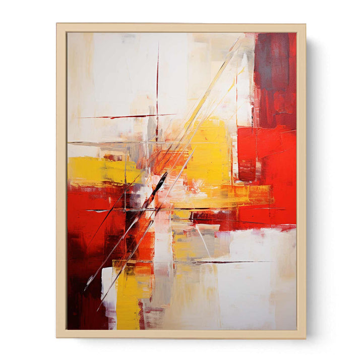 Abstract YellowAnd Red Painting  Poster