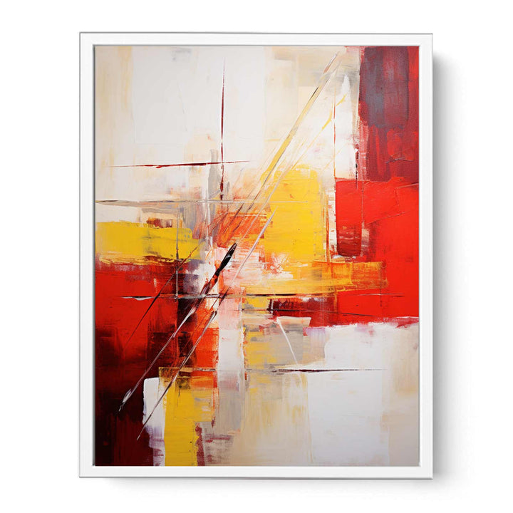 Abstract YellowAnd Red Painting  Canvas Print