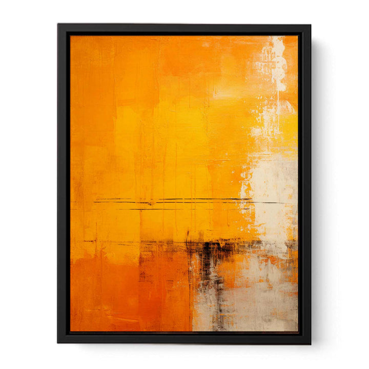 Yellow And Orange Abstract Painting  Canvas Print