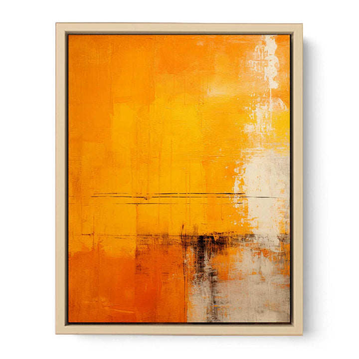Yellow And Orange Abstract Painting  Streched canvas