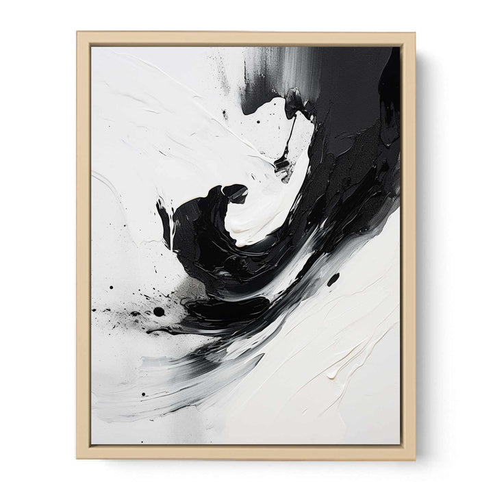 Black And Grey Abstract Painting  Poster