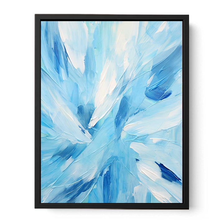 Blue And White Abstract Painting  Canvas Print