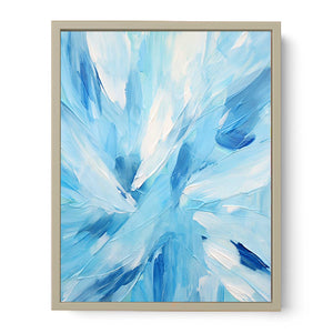 Blue And White Abstract Painting  Art Print