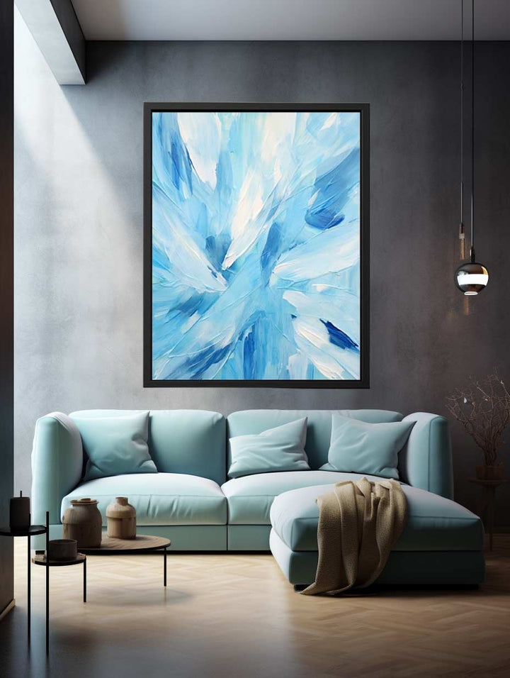 Blue And White Abstract Painting
