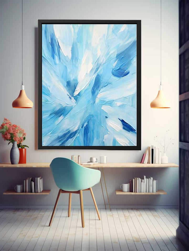 Blue And White Abstract Painting 