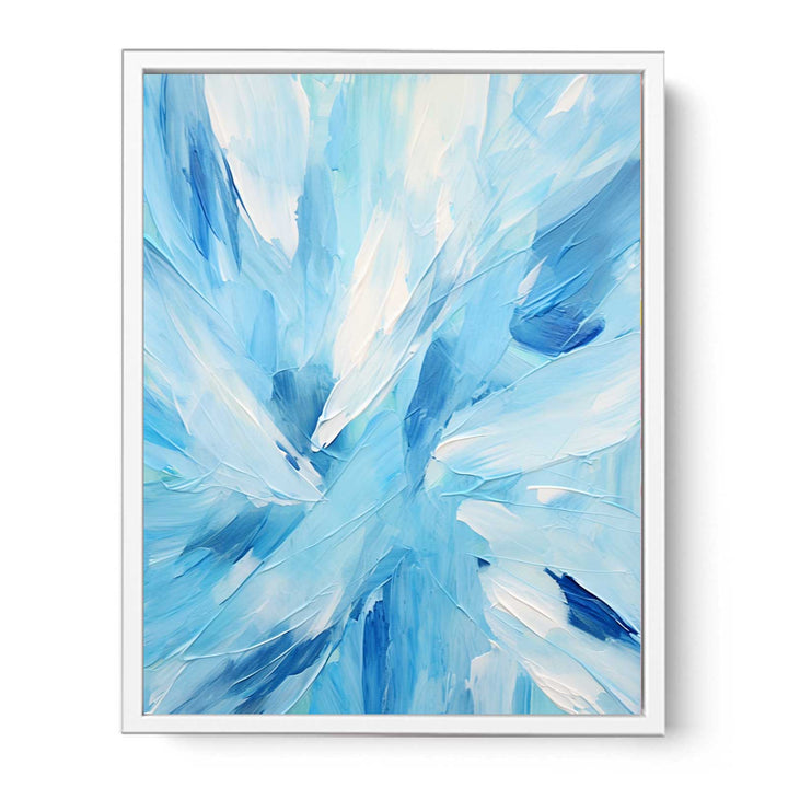Blue And White Abstract Painting Framed Print