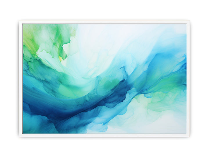 Blue And Green Abstract Painting  Canvas Print