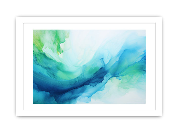 Blue And Green Abstract Painting  Poster