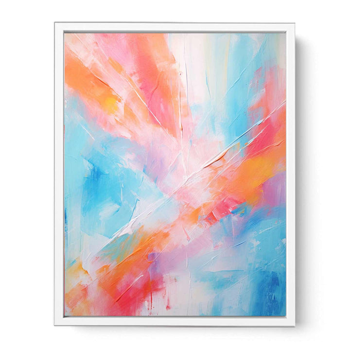 Mix Color Abstract Painting Framed Print