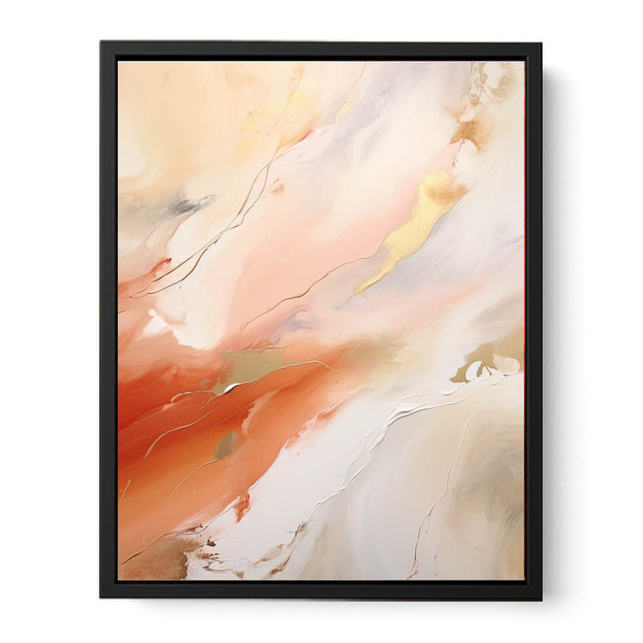 Nude Color Abstract Painting  Canvas Print