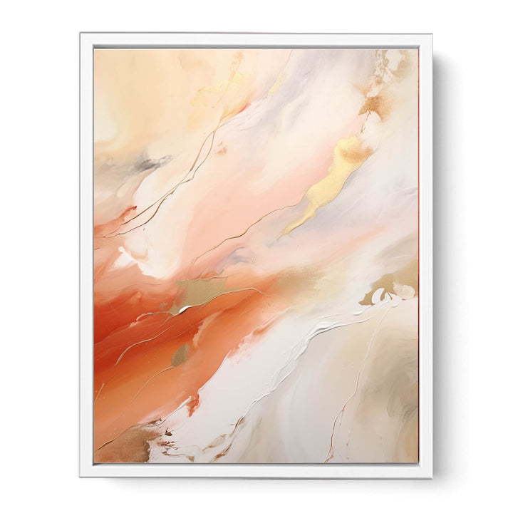 Nude Color Abstract Painting Framed Print