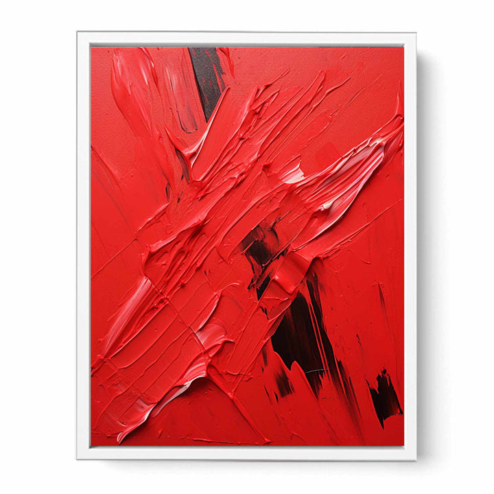 Red Abstract Painting  Canvas Print