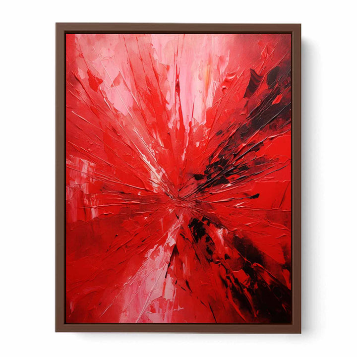 Knife Art Abstract Red Painting 
