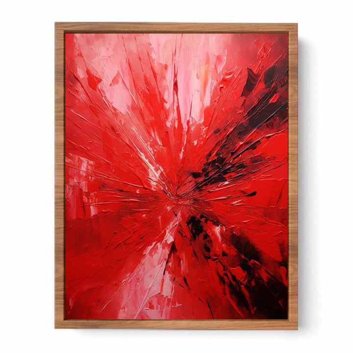 Knife Art Abstract Red Painting Poster