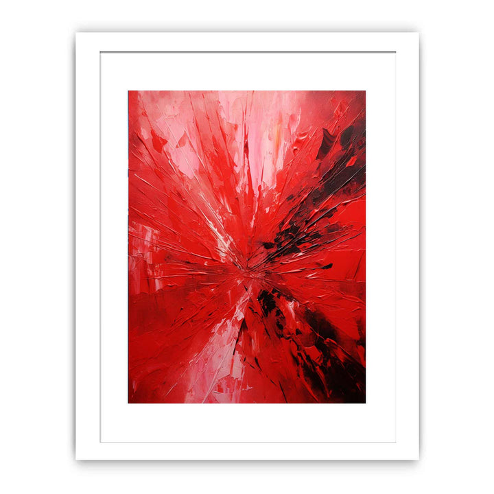 Knife Art Abstract Red Painting  Poster