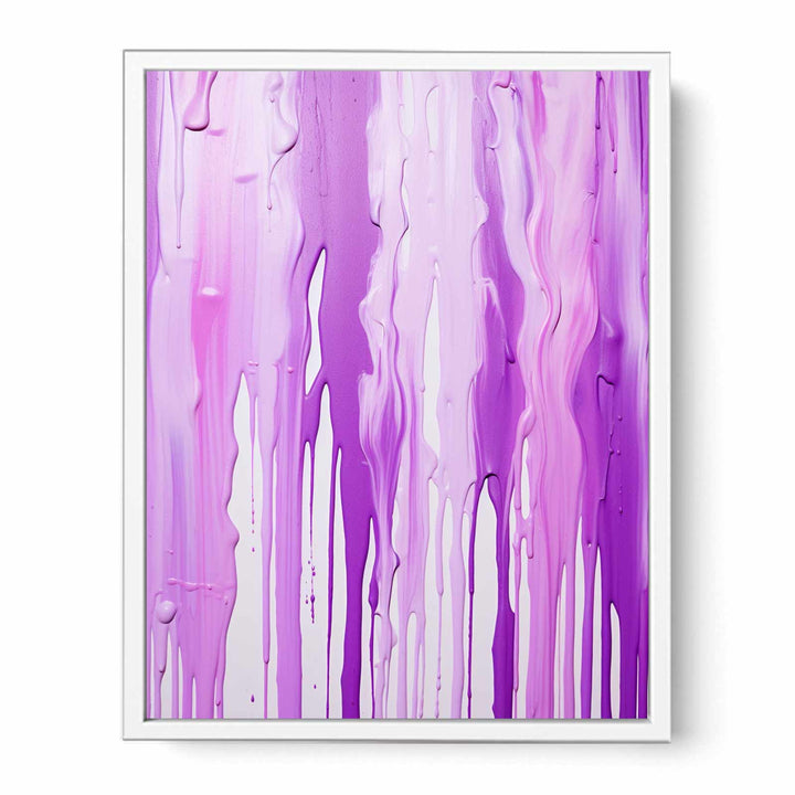 Color Drips Art Purple Painting  Canvas Print