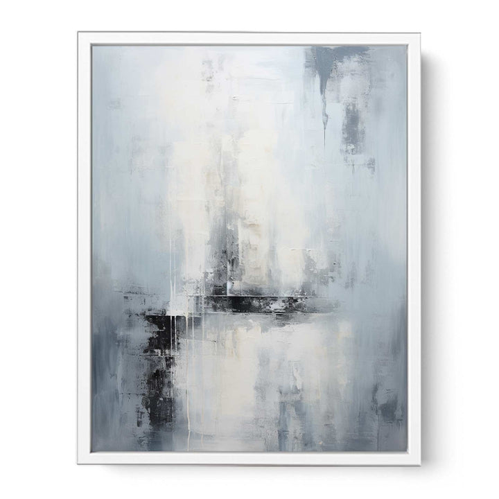 Grey Abstract Painting  Canvas Print