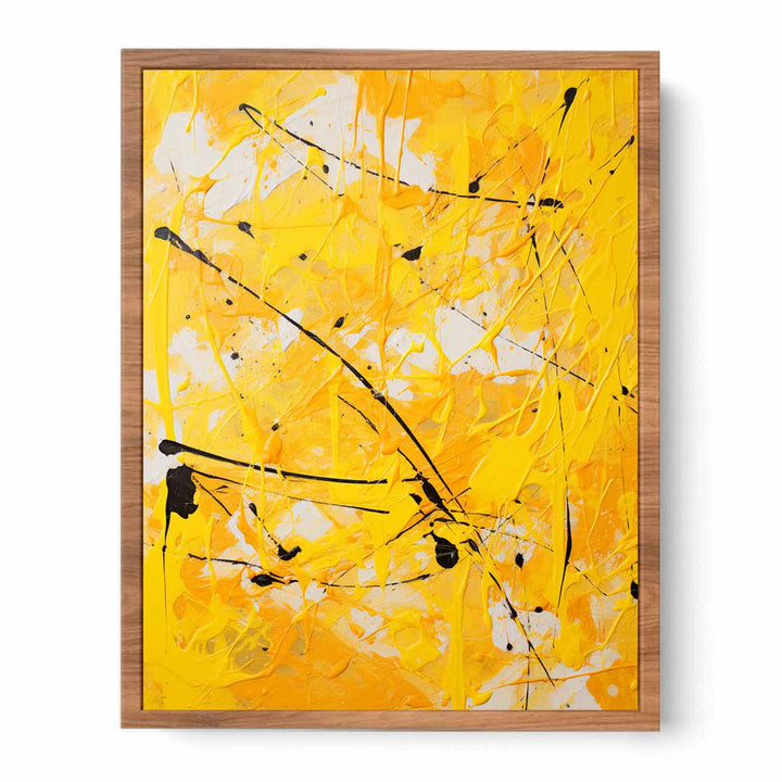 Painting Yellow Color Drips  Poster