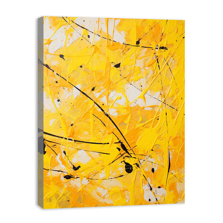 Painting Yellow Color Drips  Painting