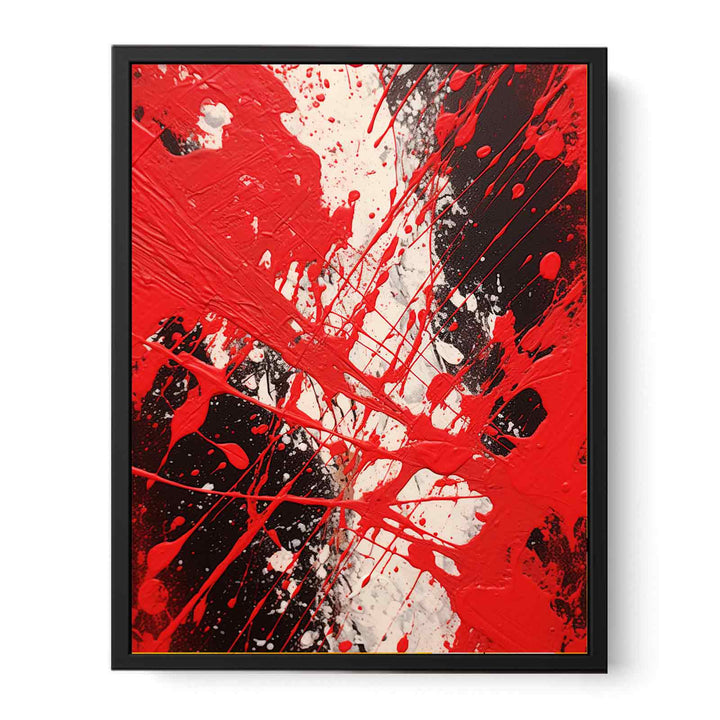 Red Dripping Color Painting  Canvas Print