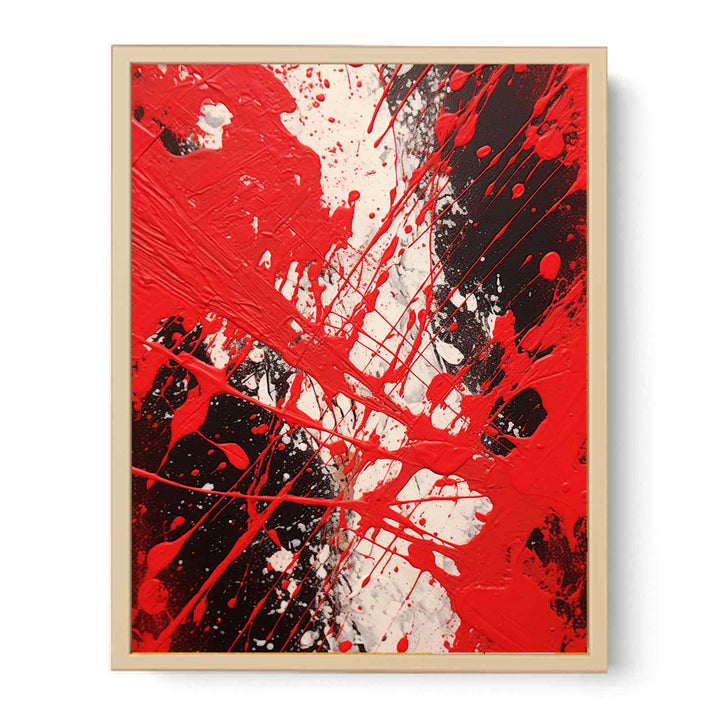 Red Dripping Color Painting  Streched canvas