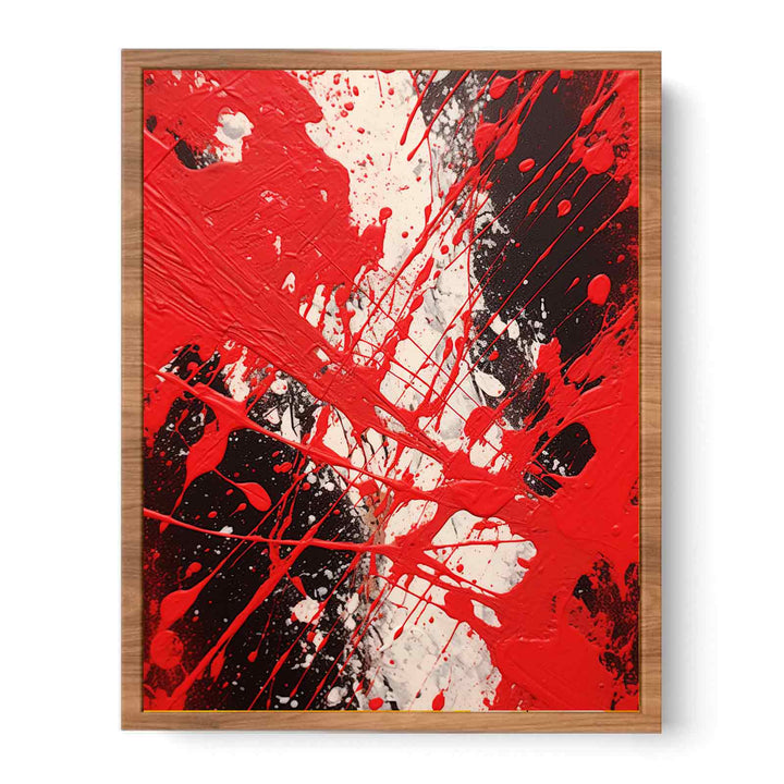 Red Dripping Color Painting Poster