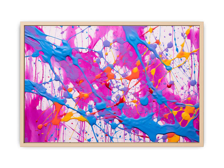 Blue Purple Dripping Color Painting  Poster