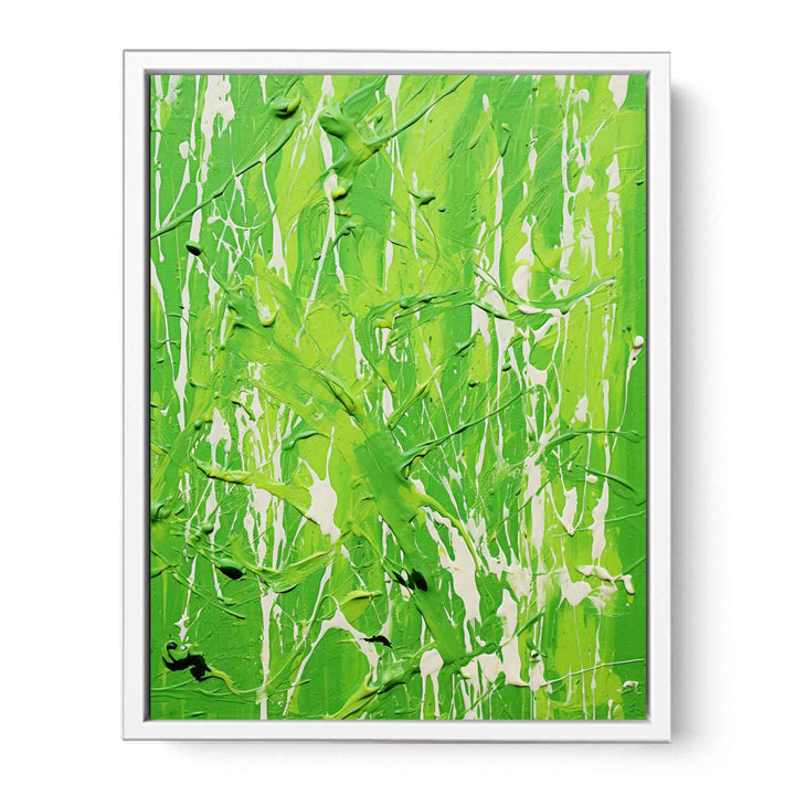 Blue Dripping Color Painting Framed Print